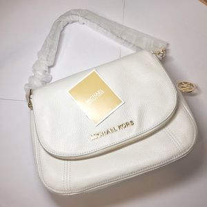Michael Kors White & Gold Shoulder Purse/Crossbody